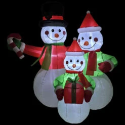 Northlight Lighted Inflatable Family Of Snowman Outdoor Christmas Decoration - 4' 8 Northlight Lighted Inflatable Family Of Snowman Outdoor Christmas Decoration - 4' -Winter Decor Store northlight rp96522 on20black204ft 31388.1726279106
