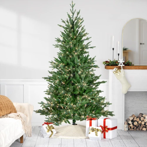 Northlight Real Touch™ Pre-Lit Medium Grande Spruce Artificial Christmas Tree - 7' - Clear Lights 1 Northlight Real Touch™ Pre-Lit Medium Grande Spruce Artificial Christmas Tree - 7' - Clear Lights