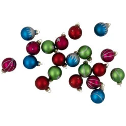 Set Of 20 Glass Christmas Decorations And Tree Topper 1.25" (35mm) -Winter Decor Store northlight wy88888 05 44823.1700327068