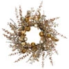 Northlight Ornaments, Holly And Berries Artificial Christmas Wreath - 30" - Gold And Copper Tone