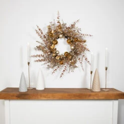 Northlight Ornaments, Holly And Berries Artificial Christmas Wreath - 30" - Gold And Copper Tone 9 Northlight Ornaments, Holly And Berries Artificial Christmas Wreath - 30" - Gold And Copper Tone -Winter Decor Store northlight yk95975 styled 01 12030.1722387422