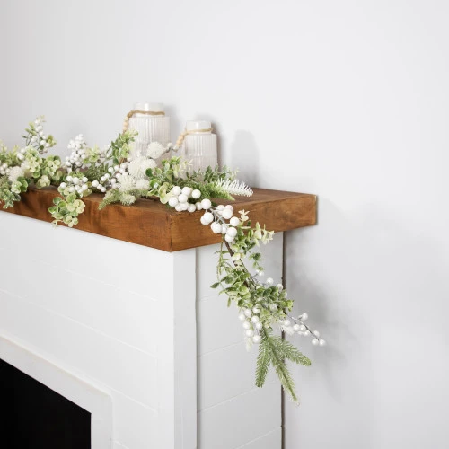 Northlight Glittered Berries And Eucalyptus Artificial Christmas Garland - 5' - Unlit 1 Northlight Glittered Berries And Eucalyptus Artificial Christmas Garland - 5' - Unlit