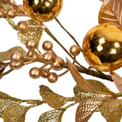 Northlight Ball Ornaments Glittered Christmas Garland - 5' X 10" - Gold And Copper Tone 11 Northlight Ball Ornaments Glittered Christmas Garland - 5' X 10" - Gold And Copper Tone -Winter Decor Store northlight yk95987 03 35630.1722387420