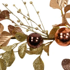 Northlight Ball Ornaments Glittered Christmas Garland - 5' X 10" - Gold And Copper Tone 12 Northlight Ball Ornaments Glittered Christmas Garland - 5' X 10" - Gold And Copper Tone -Winter Decor Store northlight yk95987 04 72682.1722387418
