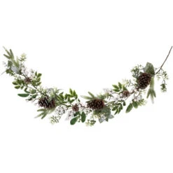 Northlight Real Touch™? Frosted Pinecones Artificial Christmas Garland - 5' X 10" - Unlit -Winter Decor Store northlight yk95991 05 33486.1722387416