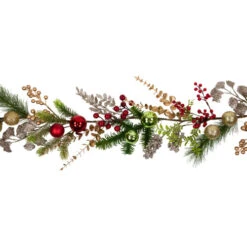 Northlight Ball Ornaments Glittered Artificial Christmas Garland - 5' X 10" - Unlit -Winter Decor Store northlight yk95998 02 75142.1722387413