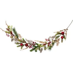 Northlight Ball Ornaments Glittered Artificial Christmas Garland - 5' X 10" - Unlit -Winter Decor Store northlight yk95998 06 64819.1722387414