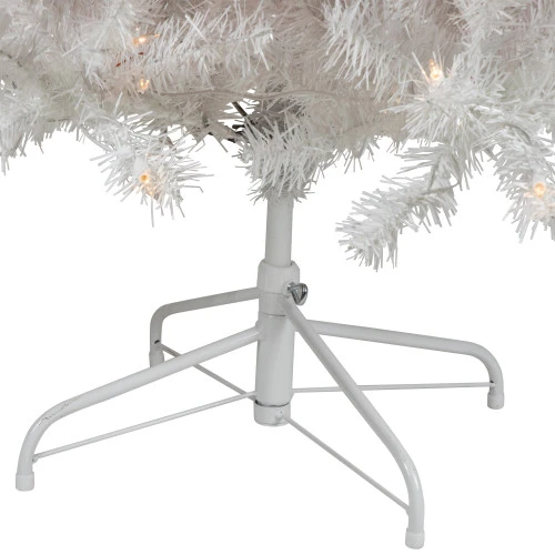 Northlight Pre-Lit Slim Flocked White Pine Artificial Christmas Tree - 7.5' - Warm White LED Lights 6 Northlight Pre-Lit Slim Flocked White Pine Artificial Christmas Tree - 7.5' - Warm White LED Lights - Image 6