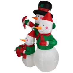 Northlight Inflatable Lighted Snowman Family Christmas Yard Art Decoration - 4' -Winter Decor Store northlight zg15616 02 77256.1716584135