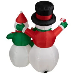 Northlight Inflatable Lighted Snowman Family Christmas Yard Art Decoration - 4' -Winter Decor Store northlight zg15616 04 58499.1716584135