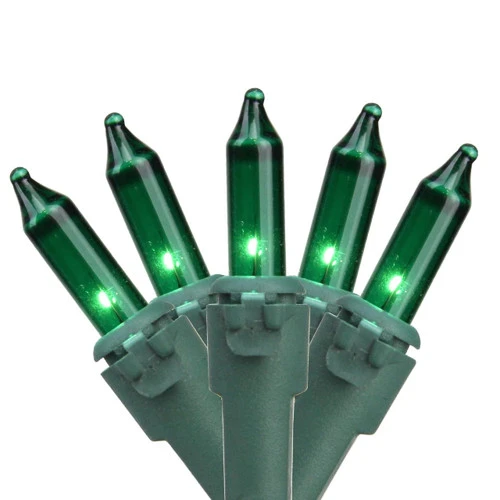 Northlight Mini Christmas Light Set - Green - 24.5' Green Wire - 50ct 1 Northlight Mini Christmas Light Set - Green - 24.5' Green Wire - 50ct