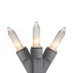 Northlight Mini Christmas Commercial Light Set - Clear - 60' Gray Wire - 100ct