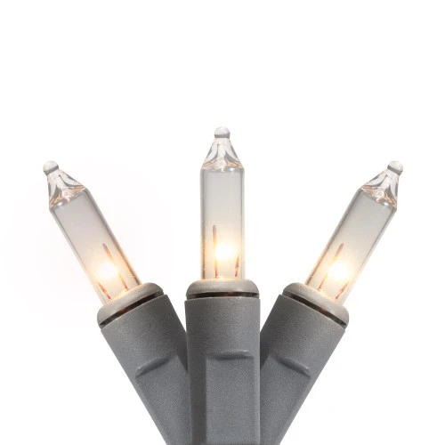 Northlight Mini Christmas Commercial Light Set - Clear - 60' Gray Wire - 100ct 1 Northlight Mini Christmas Commercial Light Set - Clear - 60' Gray Wire - 100ct