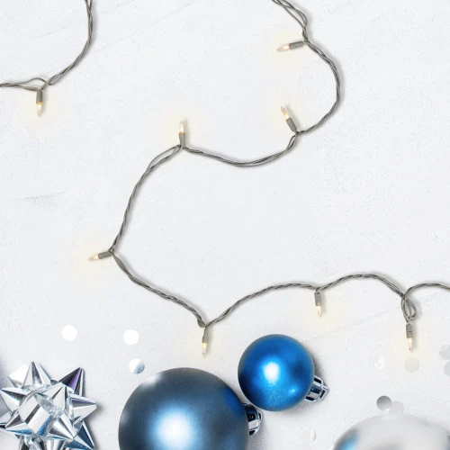 Northlight Mini Christmas Commercial Light Set - Clear - 60' Gray Wire - 100ct 2 Northlight Mini Christmas Commercial Light Set - Clear - 60' Gray Wire - 100ct - Image 2