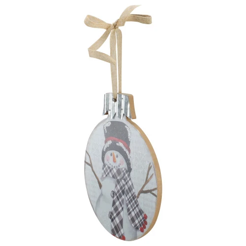 9.5" Black And Red Smiling Snowman Christmas Wall Decor 2 9.5" Black And Red Smiling Snowman Christmas Wall Decor - Image 2