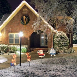 Northlight Set Of 4 Lighted Rudolph And Friends Christmas Pathway Markers - Clear Lights -Winter Decor Store northlight20pw2046436 artwork201 32089.1715287066