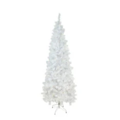 Northlight Pre-Lit Slim White Winston Pine Artificial Christmas Tree - 6.5' - Clear Lights