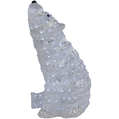 Northlight LED Lighted Commercial Grade Acrylic Polar Bear Outdoor Christmas Decoration - 18.5" - Pure White Lights 4 Northlight LED Lighted Commercial Grade Acrylic Polar Bear Outdoor Christmas Decoration - 18.5" - Pure White Lights - Image 4
