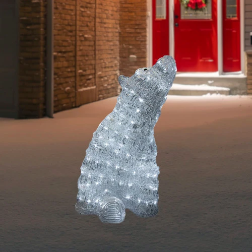Northlight LED Lighted Commercial Grade Acrylic Polar Bear Outdoor Christmas Decoration - 18.5" - Pure White Lights 1 Northlight LED Lighted Commercial Grade Acrylic Polar Bear Outdoor Christmas Decoration - 18.5" - Pure White Lights