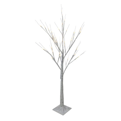 Northlight 4' LED Lighted White Birch Tree Outdoor Decoration - White Lights 4 Northlight 4' LED Lighted White Birch Tree Outdoor Decoration - White Lights - Image 4