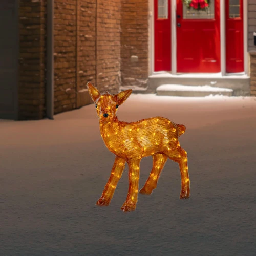 Northlight LED Lighted Commercial Grade Acrylic Reindeer Christmas Display Decoration - 23" - Warm White Lights 2 Northlight LED Lighted Commercial Grade Acrylic Reindeer Christmas Display Decoration - 23" - Warm White Lights - Image 2