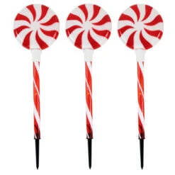 Northlight Set Of 3 Lighted LED Peppermint Candy Christmas Pathway Markers 26" 9 Northlight Set Of 3 Lighted LED Peppermint Candy Christmas Pathway Markers 26" -Winter Decor Store northlight a94011 1 37978.1667428244
