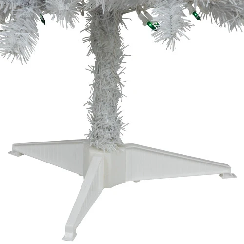 Northlight 4' Pre-Lit White Artificial Christmas Tree, Green Lights 2 Northlight 4' Pre-Lit White Artificial Christmas Tree, Green Lights - Image 2