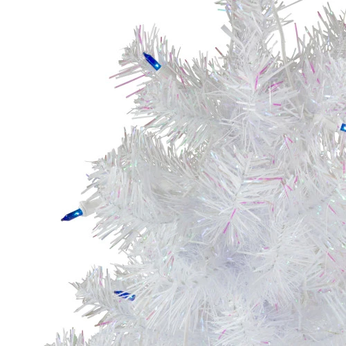 Northlight 3' Pre-Lit White Pine Slim Artificial Christmas Tree - Blue Lights 4 Northlight 3' Pre-Lit White Pine Slim Artificial Christmas Tree - Blue Lights - Image 4