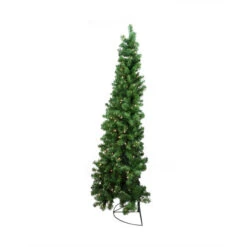 6' Pre-Lit Pine Artificial Wall Christmas Tree, Clear Lights -Winter Decor Store northlight b83521 3 86796.1599873105