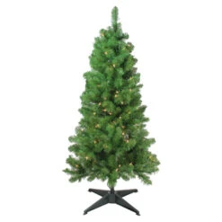 Northlight Pre-Lit Slim Noble Fir Artificial Christmas Tree - 4' - Clear Lights
