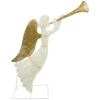 Northlight Lighted Glittered Trumpeting Angel Outdoor Christmas Decoration - 48" - Clear Lights