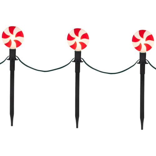 Northlight Set Of 4 Lighted Peppermint Twist Candy LED Christmas Pathway Markers 14.5" 5 Northlight Set Of 4 Lighted Peppermint Twist Candy LED Christmas Pathway Markers 14.5" - Image 5