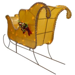 Lighted Shiny Sleigh Outdoor Christmas Decoration - 36" - Gold - Clear Lights -Winter Decor Store northlight ct 55 159 107 02 17399.1636805751