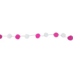 Northlight 9' Pink And White Plush Snowball Christmas Garland