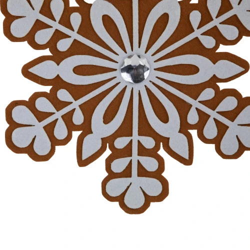 Northlight 10" Gingerbread And White Snowflake Christmas Ornament - 10" 4 Northlight 10" Gingerbread And White Snowflake Christmas Ornament - 10" - Image 4