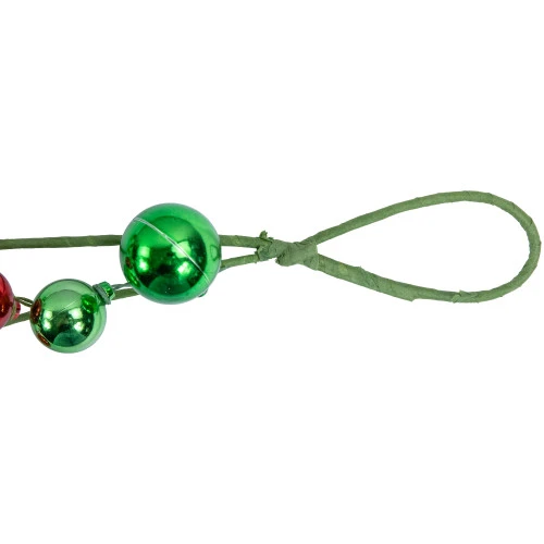 4' X 6" Green And Red Ball Ornament Christmas Garland, Unlit 3 4' X 6" Green And Red Ball Ornament Christmas Garland, Unlit - Image 3