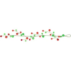 4' X 6" Green And Red Ball Ornament Christmas Garland, Unlit 7 4' X 6" Green And Red Ball Ornament Christmas Garland, Unlit -Winter Decor Store northlight df94842 03 50956.1694879628