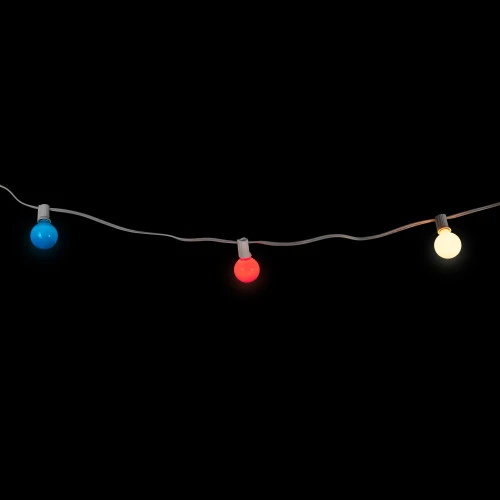 Northlight G40 Globe Christmas Light Set - Red, White And Blue - 9' White Wire - 10ct 3 Northlight G40 Globe Christmas Light Set - Red, White And Blue - 9' White Wire - 10ct - Image 3