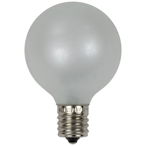 Northlight Pack Of 10 Pearl White G50 Globe Replacement Christmas Bulbs 3 Northlight Pack Of 10 Pearl White G50 Globe Replacement Christmas Bulbs - Image 3