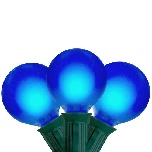 Northlight Set Of 15 Blue Satin G50 Globe Christmas Lights - Green Wire 1 Northlight Set Of 15 Blue Satin G50 Globe Christmas Lights - Green Wire