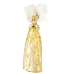 Northlight 10" Gold And White Angel Christmas Tree Topper, Unlit -Winter Decor Store northlight e27404 3updated 87067.1640647156