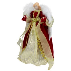 Northlight 14" Red And Gold Traditional Angel Christmas Tree Topper - Unlit -Winter Decor Store northlight e90893 3 96285.1604023644