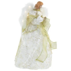 Northlight 14" Lighted White And Gold Angel In A Dress Christmas Tree Topper - Warm White Lights -Winter Decor Store northlight e90894 2new 62863.1669797781