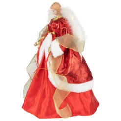 Northlight Angel With Lighted Wings Christmas Tree Topper - 14" - Red And White -Winter Decor Store northlight e94087 2 47861.1691593782