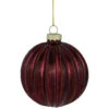 Northlight 4ct Shiny Maroon Glass Ball Christmas Ornaments 3" (80mm)