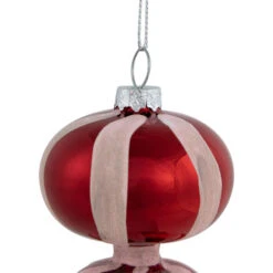 Northlight Shiny Red And Frosted Striped Candy Cane Finial Glass Christmas Ornament - 5.5" -Winter Decor Store northlight eb94970 03 59759.1695744012