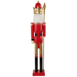 Northlight Commercial Size Christmas Nutcracker King With Scepter - 6' - Red, Black And Gold -Winter Decor Store northlight f97149 4 61021.1665519675