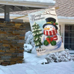 Northlight Merry Christmas And Snowman Outdoor House Flag 28" X 40" -Winter Decor Store northlight fg91399 fg91418 large 3 20548.1601688798