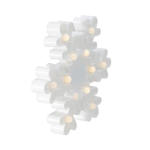 Northlight LED Lighted Snowflake Christmas Marquee Sign - 9.5" - White 4 Northlight LED Lighted Snowflake Christmas Marquee Sign - 9.5" - White - Image 4