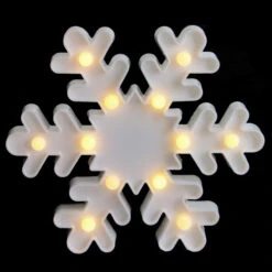 Northlight LED Lighted Snowflake Christmas Marquee Sign - 9.5" - White